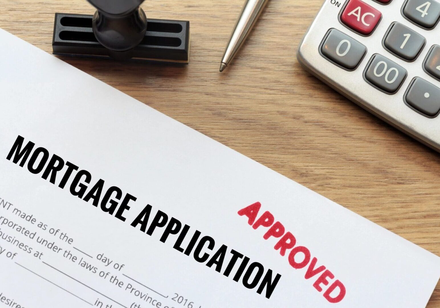 A mortgage application sitting on top of a table.